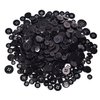 Esoca 650Pcs Black Craft Buttons Bulk Mixed Black Button for Crafts Assorted Size Buttons for Crafting Assortment Variety