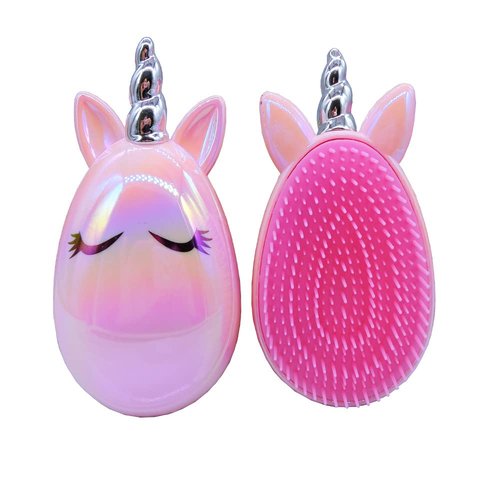 Artkingdome Unicorn Hair Brush Wet dry, Kids detangling brush,Toddler Hair Brush Detangling, Curly Straight Hair Brushes Combs Gift Pink