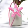 Star Headband Laser Star Glitter Hair Band Starfish Sequin Hair Accessories Girls Women Birthday Seaside Pool Party (Laser Pink)