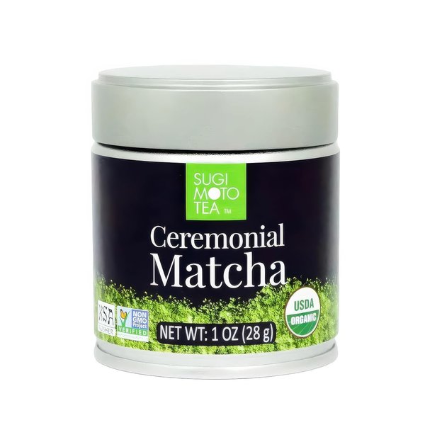 SUGIMOTO TEA Japanese Organic Matcha Powder Ceremonial Grade 1.0 oz (29 g), Premium Quality and Flavor Green Tea Made in Shizuoka Japan