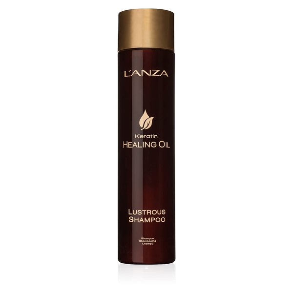 L'ANZA Keratin Healing Oil Lustrous Shampoo for Damaged Hair – Nourishes, Repairs, and Boosts Hair Shine and Strength for a perfect Silky Look, Sulfate-free, Parabens-free, Gluten-free (10.1 Fl Oz)