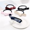 6Pcs Colorful Small Knotted Bow Hair Ties PU Leather Elastic Hair Bands Simple Hair Ropes Ponytail Holder Hair Elastics and Ties Hair Accessories, Bow Hair Ties