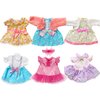 Huang Cheng Toys 6 Sets Baby Doll Dress for 12-14inch with Doll Accessories