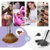 Shine Chance Acrylic Nail Art Brush Size 8, 100% Pure Kolinsky Hair Oval Nail Brush for Acrylic Application, Professional Nail Extension Manicure Tool Striping Nail Drawing Pen for DIY Home Salon