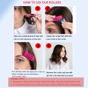 24PCS Small Plastic Hair Curlers Rollers Set, 0.8in/2cm Snap on Hair Rollers Heatless Hair Rollers Self Grip Rollers with Mini Comb Hairdressing Curlers Tools for Medium Short Hair (Pink)