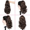 BETHANY Ponytail Extension,15 Inch Drawstring Ponytail Hair Extensions Short Wavy Fake Pony Tail Synthetic Hair Pieces for Women (Brown)