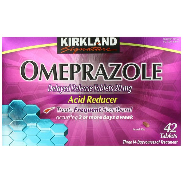 Kirkland Signature Omeprazole Delayed Release, Acid Reducer Tablets 20 mg, 42 Count