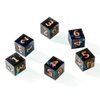 Yiotfandoll 6PCS Polyhedral Dice D6 Dice 16mm Resin Dice Game Dice for RPG MTG DND Dice Table Games (Black Green)