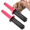 Hair Fluffy Curling Roll Comb, Anti‑slip Curling Wand Portable 17 Comb Teeth Round Hair Brush Professional Hairstyling Tools for Hair Salon, Home