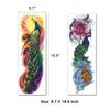 Sleeve Temporary Tattoos Fake Peacock Half Arm Tattoos and Full Sleeves Tattoo Sticker for Women Men Makeup, 10-Sheet