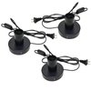 Jashem Polished Metal Light Bulb Socket E26 E27 Desktop Lamp Base Bulbs Holder Replacement Base for Holding Bulb, 6 Feet Black Cord on Off Switch Plug,3 Packs