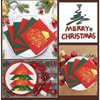 100 Pcs Christmas Napkins Team Naughty Nice Paper Napkin Disposable Nativity Gold Foil Santa Hat Napkin Red Green Guest Cocktail Napkin for Xmas New Year Holiday Party Decor (10 x 10 Inch)