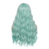 Swiking Mint Green Wigs for Women with Bangs Long Curly Wig Light Green Wig for Women Wavy Green Wig Heat Resistant Synthetic Hair Cosplay Costume Wig