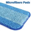 2 Pack Microfiber Cleaning Pad Mop Replacement Pad Compatible with Bona Mops - Reusable Hardwood Floor Cleaner Pads Refills Machine Washable - 18 Inch