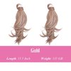 JUVABUN Curly Magic Ponytail Hair Extensions 15.5 '- Medium Blonde|Synthetic Hair Extensions |Washeble And Realistic | Hair Extensions Ponytail | 15.5' -Medium Blonde