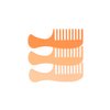 3PCS Comb Hair Clips for Women Girls Creative Hairpins Duckbill Hair Accessories Gradient Orange