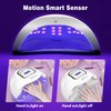Mdismart UV LED Nail Lamp, 150W UV Gel Nail Light for Curing Acrylic& Gel Nails Polish, 4 Timer Setting, Motion Sensor Professional Nail Dryer for Beginner Use at Home and Salon