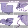 Bezall 20Pcs Burlap Bags with Drawstring 2.7 x 3.5 inch, Linen Small Party Favor Gift Bags Jewelry Pouches Sachet Sacks for Wedding, DIY Craft (Light Purple)