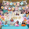 35 Pieces Girl Party Decoration, Include Gil More Birthday Banner Table Honeycomb Centerpieces Cake Topper Girls Party Latex Balloons for Girl Birthday Party Supplies