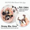 100 PCS Mini Flower Hair Clips 0.7" Small Flower Hair Claw Clips Tiny Matte Daisy Hair Claw Clips Kawaii Non-slip Cute Claw Clips for Thin Long Short Hair Strong Hold Cute Jaw Clip for Women Girls