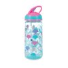 Nuby 2 Pack Iridescent PP Flip-it Kids On-The-Go Printed Water Bottle with Bite Proof Hard Straw - 18oz / 540 ml, 18+ Months, 2 pk, Mermaid & Rainbow Print