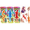JA-RU Super Stretchy Sticky Reptiles Snake, Lizard & Alligator (3 Units Assorted) Prank Squishy Sticky Toy Party Favors Toy for Kids, Pinata Filler, Bulk Toys, Snap Hand Like Fidget Toy. 429-3A