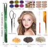 CelineBella Hair Tinsel Green Fairy Hair Extensions Kit Sparkling Shiny Highlights Glitter Tinsel Hair Extensions for Women Girls Children(48 Inch Pack of 5Pcs, Shining Green)