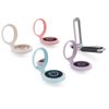 5 Pcs Travel Mirror Hair Brushes Folding Pocket Hair Brush with Mini Makeup Mirror for Travel Men Women and Girls (4 Pcs Round and 1 Pcs Rectangle Shape)