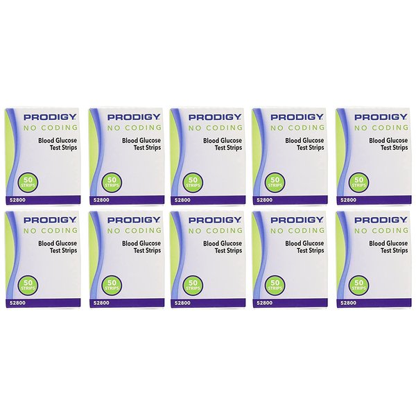Prodigy No Coding Blood Glucose Test Strips 500 Count