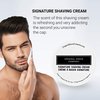 New Shaving Cream Mens Formula- Signature Scent (NOT Sandalwood or Coconut Oil Based) - Soft, Smooth & Silky Shaving Soap - Rich Lather for the Smoothest Shave -