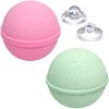 Mermaid Love Potion Bath Bombs Gift Set of 2 with Size 6 Ring Inside Each Made in USA