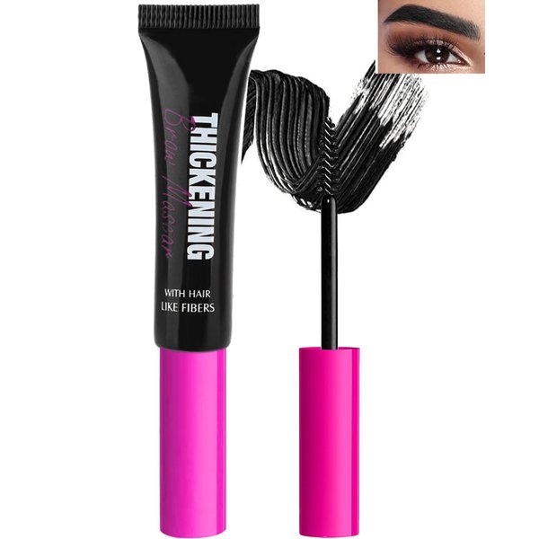 Waterproof Tinted Brow Gel-1Pcs Black Thickening Eyebrow Mascara Glue,Brow Lift Fast Sculpt,Color Brow Filler Gream Gel,Long Lasting Eye Makeup for Women,Light Medium Dark Brown Cover Gray Hairs-08