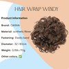 CAISHA Hairpiece Hair Wrap Heat-resistant Synthetic Fibres Curly Messy Updo Mixed Brown HW3