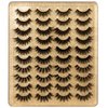 Eyelashes 3D False Lashes Fluffy Natural to Thick Faux Mink Lashes 20 Pairs Pack 17-20MM Long Wispy Crossed Fake Eyelashes 5 Styles Handmade Eye Lashes by Yawamica