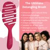 Magic Hair Brush Best Hair Detangler with Storage Wallet Soft Bristles Flexible Vented Head Glide Easily Through Tangles and Knots (Pink Classic - EXP 248)