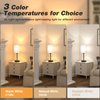 Grey Nightstand Lamps 3 Color Temperatures - 2700K 3500K 5000K Bedside Lamps with USB C and A Ports, Pull Chain Table Lamps with AC Outlet, Small Lamps with Black Metal Base for Sleeping Reading