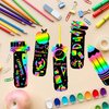 BeYumi 60Pcs Scratch Bookmarks for Kids Thank You Teacher Appreciation Back to School DIY Rainbow Scratch Cards Party Favors Gifts Classroom School Decor Supplies Art Crafts Kit for Student to Teacher