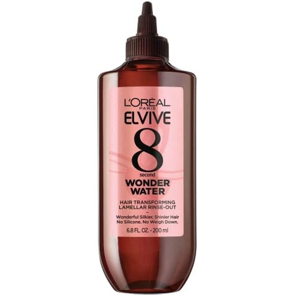 L’Oreal Paris Elvive 8 Second Wonder Water Lamellar, Rinse out Moisturizing Hair Treatment for Silky, Shiny Looking Hair, 6.8 FL; Oz
