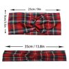 Woration Headbands for Women, Red Plaid Hairband Girls Wide Hand Band Sports Yoga Headscarves Twisted Knotted Headwrap Elastic Headwear Head Wrap