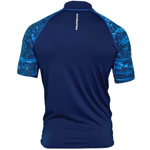 Scubapro Men UPF 50 Rash Guard, Short Sleeve, Aegean, S