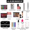 Fenshine All In One Makeup Kit, Makeup Kit for Women Full Kit, Makeup Gift Set for Women Beginners, Makeup Essential Starter Bundle Include Eyeshadow Palette Lipstick Eyebrow Pencil Brush Set (Type C)