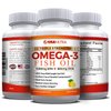 Omega 3 Fish Oil 2250mg with 1350 EPA + 900 DHA Triple Strength Wild Caught Icelandic Fish Oil 120 Capsules. Made in USA