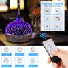 Essential Oil Diffuser 550ml Cool Mist Humidifier 3D Glass Ultrasonic Aromatherapy Humidifier with 7 Color Changing Led Lights, Waterless Auto Shut-Off, Adjustable Timer for Home Bedroom Office