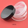 HAHIYO 3Pcs 20ml/0.68oz Plastic Empty Travel Powder Container Small Loose Powder Compact Case Makeup Cosmetic Jar Refillable Powder Box No Leak Powder Holder with Rotatable Sifter and Black Screw Lid