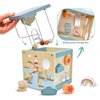 Atoylink Wooden Activity Cube for Toddlers 1-3, 5 in 1 Ocean Animal Shape Sorter Bead Maze Montessori Toys Baby 6-12 Months Educational Learning Toys for 1 Year Old Boy Girl Birthday Gift