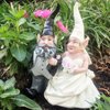 Nowaday Gnomes - Bride & Groom Wedding Gnome Married Couple Home & Garden Gnome Collectible Statue 8" H