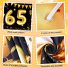 65th Birthday Decorations for Men Women Black and Gold, Black Gold Birthday Yard Banner Sign and 18 PCS 65th Happy Birthday Balloons for 65th Anniversary Birthday Party Supplies Outdoor Yard Decor