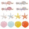 12pcs Starfish Hair Clip, Elegant Pearl Starfish Hair Clip Sea Starfish Hairpin Barrette Seashell Mermaid Hair Accessories for Women Girls (Starfish, Shell, Small Starfish Shell)