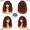 GKtineke-Curly-Wig Big-Curly-Wigs-for-White-Black-Women 20 Inch- Long-Curly-Afro-Wig-with-Bangs Synthetic-Hair-Replacement-Wigs-for- Cosplay and Daily(Ombre Ginger