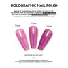 Ownest Holographic Nail Polish, Gorgeous Glossy Holographic Halo Glitter Polish Nail Art Nail Pigment Diamond Laser Nail Polish-LS03